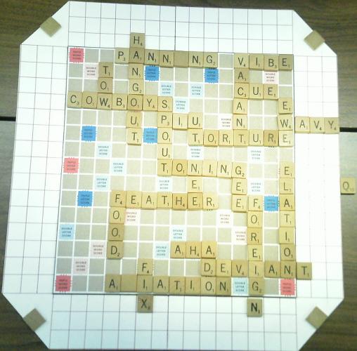 A nice Scrabble II board.