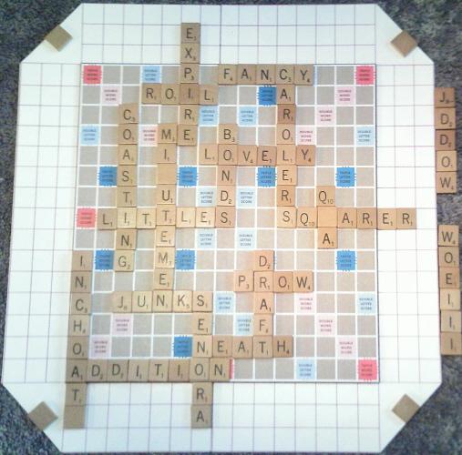 A nice Scrabble II board.