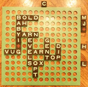 Completed Anex-A-Gram round.