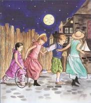 Girls and boys come out to play.