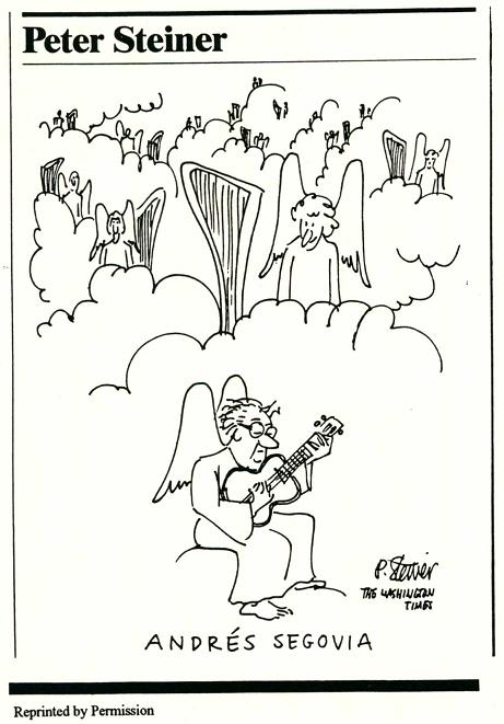Andre Segovia in heaven, with guitar.
