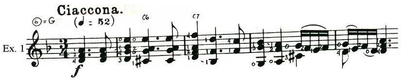 Bach Chaconne with (6)=G.