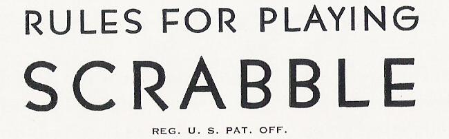 First Deluxe Scrabble: title page, top.